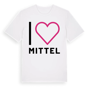 Jag älskar Mittel t-shirt stort tryck – ekologisk bomull t-shirt från Pinshirt
