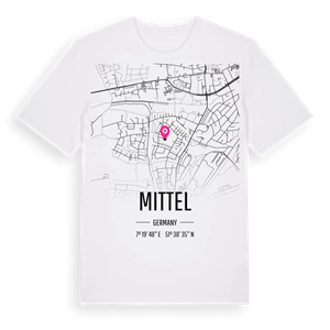 Mittel karta t-shirt – ekologisk bomull t-shirt från Pinshirt