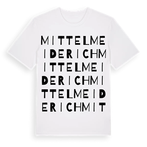 Mittelmeiderich ordlek t-shirt – ekologisk bomull t-shirt från Pinshirt