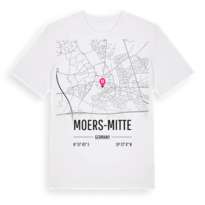 Moers-Mitte karta t-shirt – ekologisk bomull t-shirt från Pinshirt