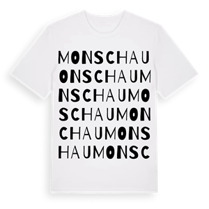 Monschau ordlek t-shirt – ekologisk bomull t-shirt från Pinshirt