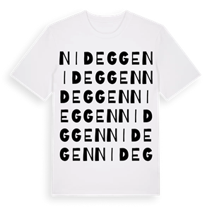 Nideggen ordlek t-shirt – ekologisk bomull t-shirt från Pinshirt