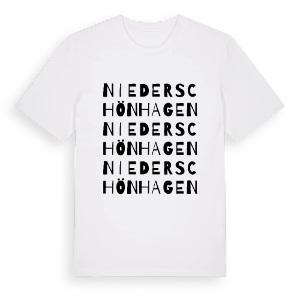 Niederschönhagen ordlek t-shirt – ekologisk bomull t-shirt från Pinshirt