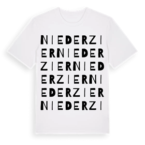 Niederzier ordlek t-shirt – ekologisk bomull t-shirt från Pinshirt