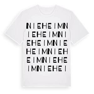 Nieheim ordlek t-shirt – ekologisk bomull t-shirt från Pinshirt