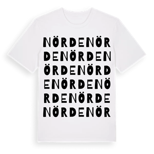 Nörde ordlek t-shirt – ekologisk bomull t-shirt från Pinshirt