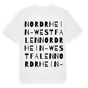 Nordrhein-Westfalen ordlek t-shirt – ekologisk bomull t-shirt från Pinshirt