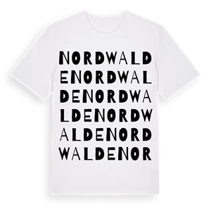 Nordwalde ordlek t-shirt – ekologisk bomull t-shirt från Pinshirt