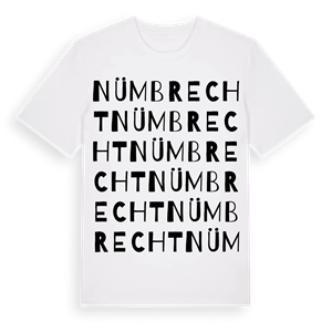 Nümbrecht ordlek t-shirt – ekologisk bomull t-shirt från Pinshirt