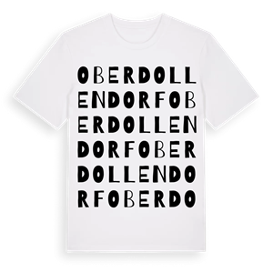Oberdollendorf ordlek t-shirt – ekologisk bomull t-shirt från Pinshirt