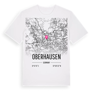 Oberhausen karta t-shirt – ekologisk bomull t-shirt från Pinshirt