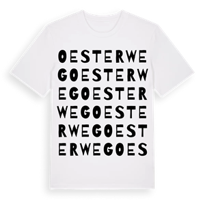 Oesterweg ordlek t-shirt – ekologisk bomull t-shirt från Pinshirt