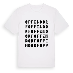 Oppendorf ordlek t-shirt – ekologisk bomull t-shirt från Pinshirt