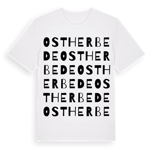 Ostherbede ordlek t-shirt – ekologisk bomull t-shirt från Pinshirt