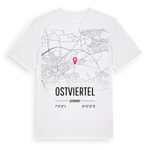 Ostviertel karta t-shirt – ekologisk bomull t-shirt från Pinshirt