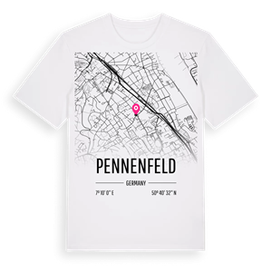 Pennenfeld karta t-shirt – ekologisk bomull t-shirt från Pinshirt