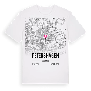 Petershagen karta t-shirt – ekologisk bomull t-shirt från Pinshirt