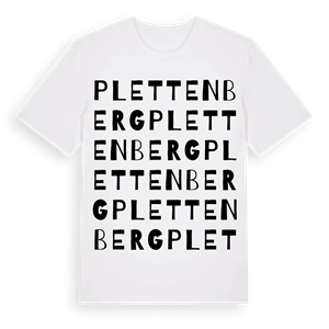 Plettenberg ordlek t-shirt – ekologisk bomull t-shirt från Pinshirt