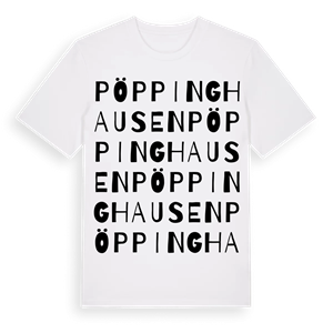 Pöppinghausen ordlek t-shirt – ekologisk bomull t-shirt från Pinshirt