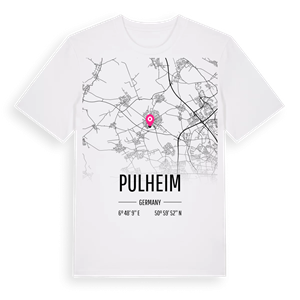 Pulheim karta t-shirt – ekologisk bomull t-shirt från Pinshirt