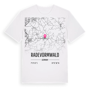 Radevormwald karta t-shirt – ekologisk bomull t-shirt från Pinshirt