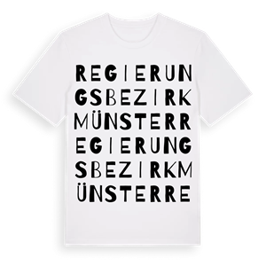 Regierungsbezirk Münster ordlek t-shirt – ekologisk bomull t-shirt från Pinshirt