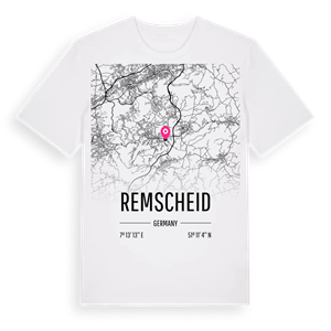 Remscheid karta t-shirt – ekologisk bomull t-shirt från Pinshirt