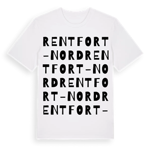 Rentfort-Nord ordlek t-shirt – ekologisk bomull t-shirt från Pinshirt