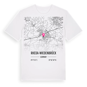 Rheda-Wiedenbrück karta t-shirt – ekologisk bomull t-shirt från Pinshirt