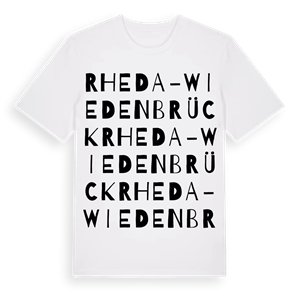 Rheda-Wiedenbrück ordlek t-shirt – ekologisk bomull t-shirt från Pinshirt