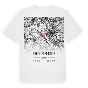 Rhein-Erft-Kreis karta t-shirt – ekologisk bomull t-shirt från Pinshirt