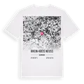 Rhein-Kreis Neuss karta t-shirt