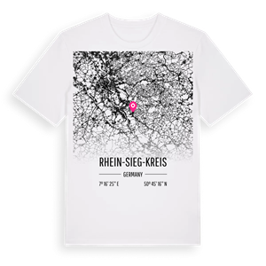 Rhein-Sieg-Kreis karta t-shirt – ekologisk bomull t-shirt från Pinshirt