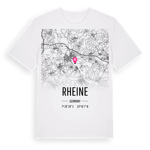 Rheine karta t-shirt – ekologisk bomull t-shirt från Pinshirt