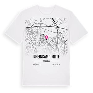 Rheinkamp-Mitte karta t-shirt – ekologisk bomull t-shirt från Pinshirt