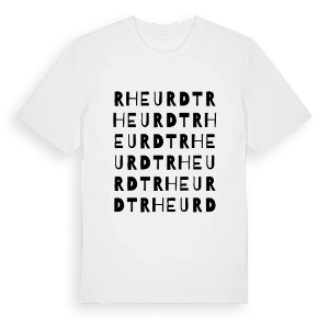 Rheurdt ordlek t-shirt – ekologisk bomull t-shirt från Pinshirt