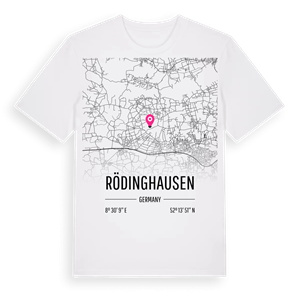 Rödinghausen karta t-shirt – ekologisk bomull t-shirt från Pinshirt