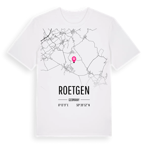 Roetgen karta t-shirt – ekologisk bomull t-shirt från Pinshirt