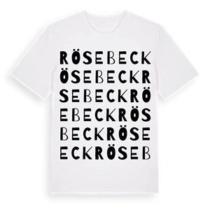 Rösebeck ordlek t-shirt – ekologisk bomull t-shirt från Pinshirt