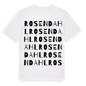 Rosendahl ordlek t-shirt – ekologisk bomull t-shirt från Pinshirt