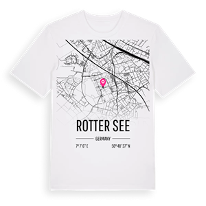 Rotter See karta t-shirt – ekologisk bomull t-shirt från Pinshirt
