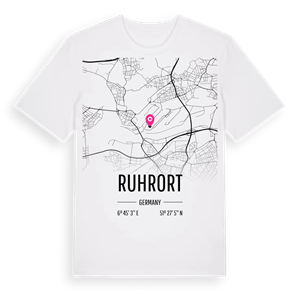 Ruhrort karta t-shirt – ekologisk bomull t-shirt från Pinshirt