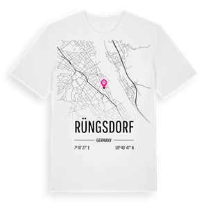 Rüngsdorf karta t-shirt – ekologisk bomull t-shirt från Pinshirt