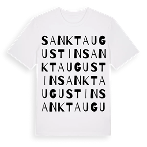 Sankt Augustin ordlek t-shirt – ekologisk bomull t-shirt från Pinshirt