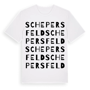 Schepersfeld ordlek t-shirt – ekologisk bomull t-shirt från Pinshirt