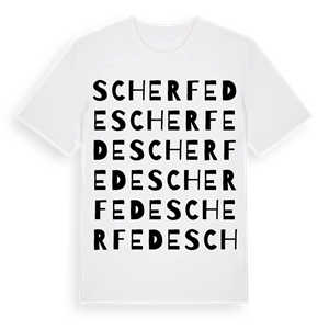 Scherfede ordlek t-shirt – ekologisk bomull t-shirt från Pinshirt