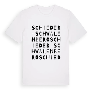 Schieder-Schwalenberg ordlek t-shirt – ekologisk bomull t-shirt från Pinshirt