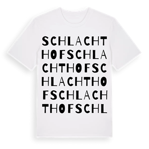Schlachthof ordlek t-shirt – ekologisk bomull t-shirt från Pinshirt