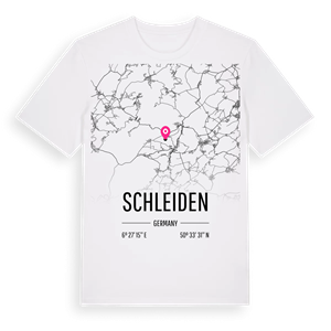 Schleiden karta t-shirt – ekologisk bomull t-shirt från Pinshirt
