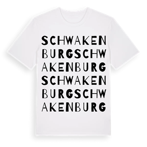 Schwakenburg ordlek t-shirt – ekologisk bomull t-shirt från Pinshirt